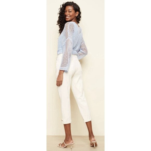 CHARLIE B Cropped Twill Pants Tab Cuff Women’s Sz 14 Moss Green C5331-188B Soft! - Picture 4 of 11